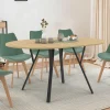 IDMarket Table à manger ronde extensible 110-150 cm 4-8 personnes bois et noir design industriel* Tables|Tables Et Chaises