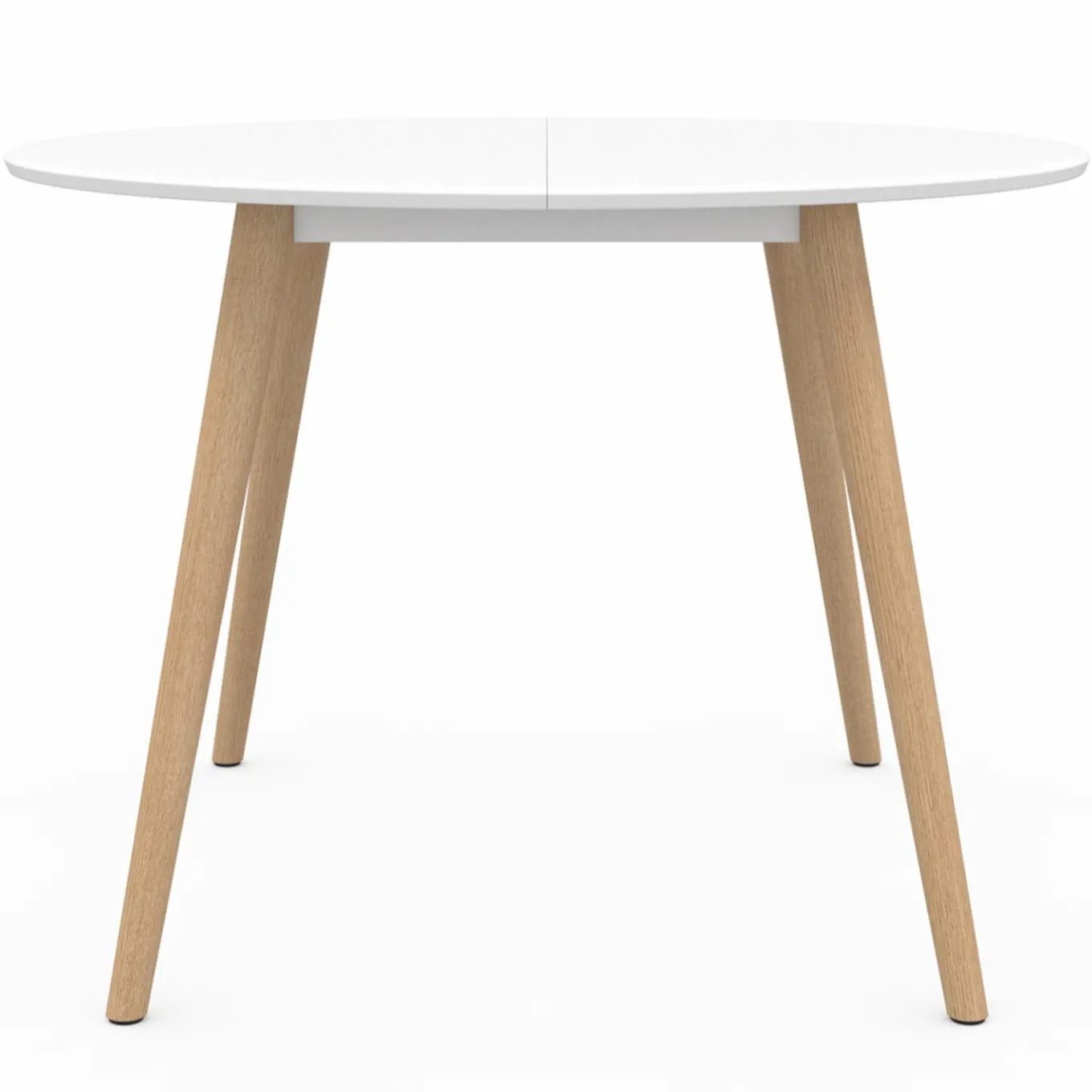 IDMarket Table à manger ronde scandinave 110 cm blanc* Tables