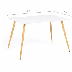 IDMarket Table à manger scandinave blanche SARA* Meubles Blancs|Collection Scandinave
