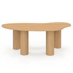 IDMarket Table basse 100 cm bois effet hêtre style organic* Tables Basses|Salon Complet