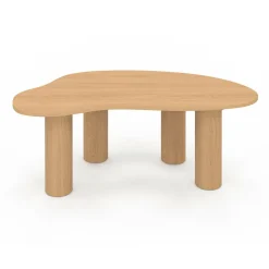 IDMarket Table basse 100 cm bois effet hêtre style organic* Tables Basses|Salon Complet