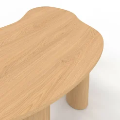 IDMarket Table basse 100 cm bois effet hêtre style organic* Tables Basses|Salon Complet