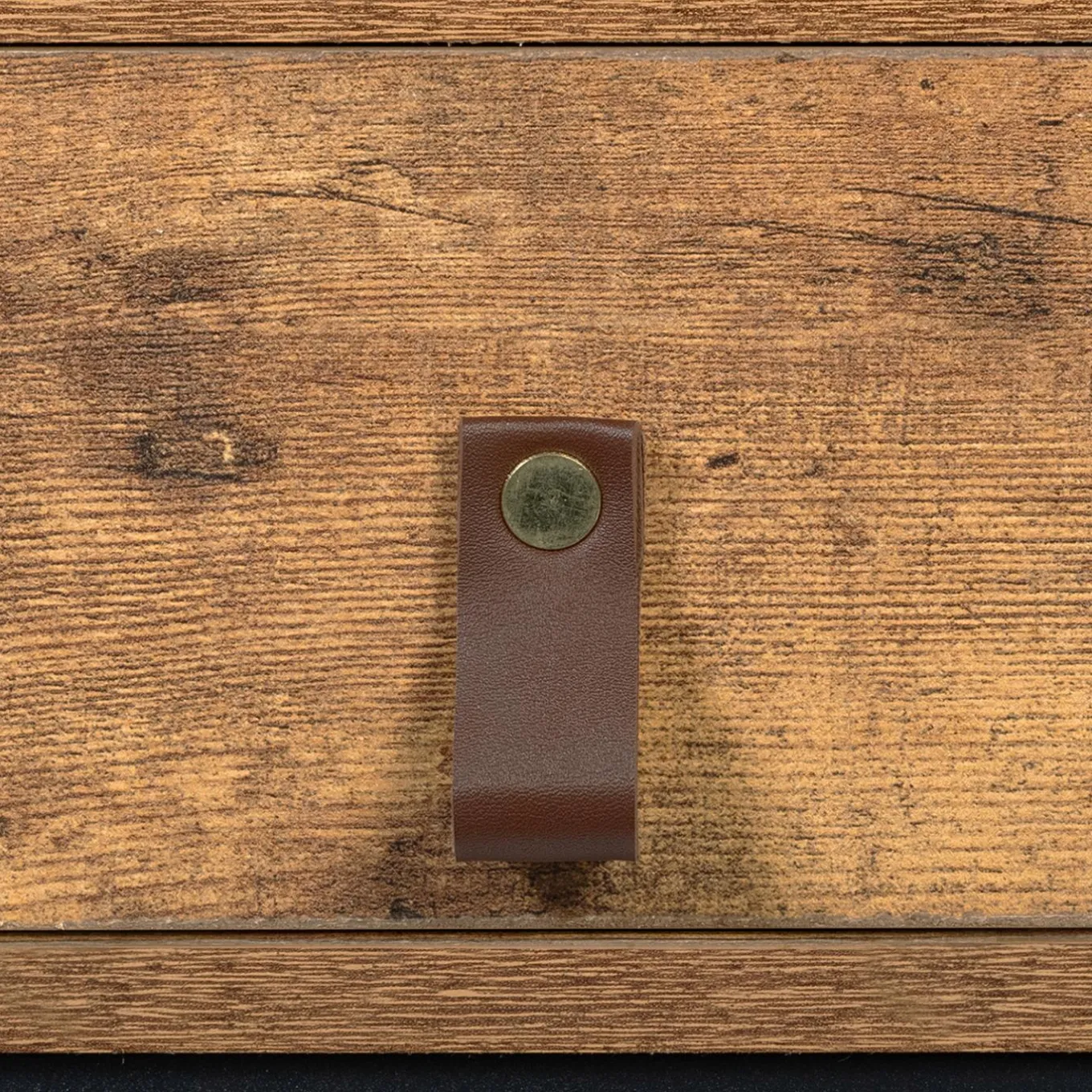 IDMarket Table basse 2 tiroirs style industriel effet bois vieilli* Collection Vintage|Collection Industrielle