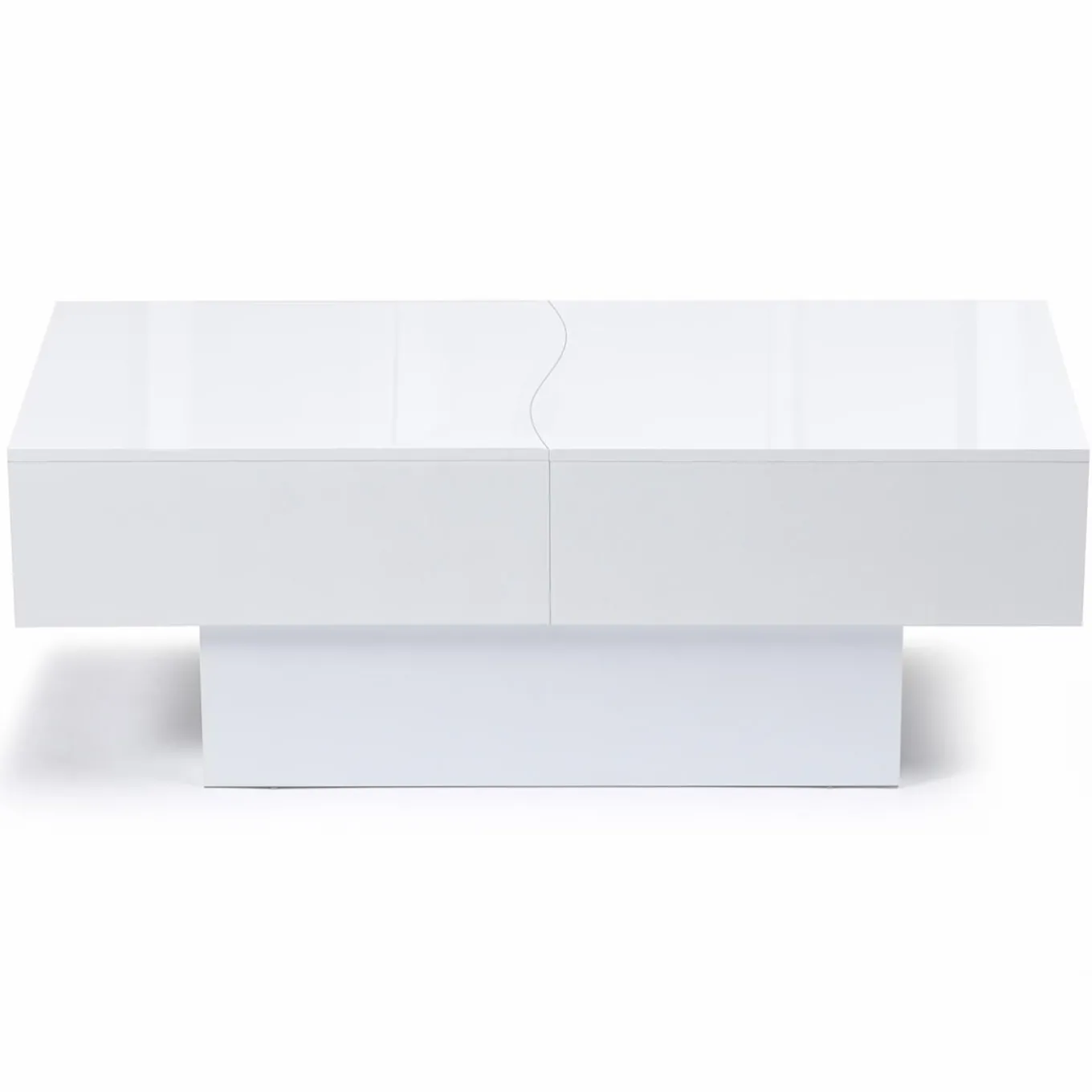 IDMarket Table basse blanc brillant* Meubles Bas|Meubles Blancs