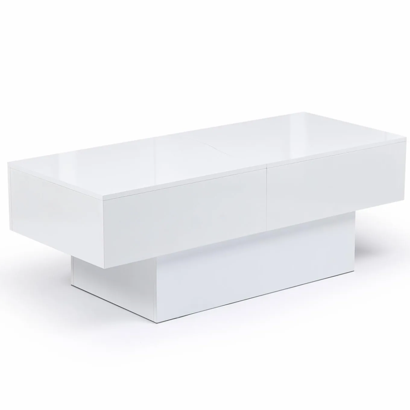 IDMarket Table basse blanc brillant* Meubles Bas|Meubles Blancs