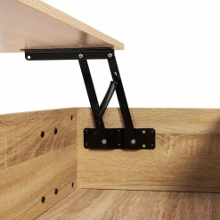 IDMarket Table basse bois et blanc avec plateau relevable* Collection Design|Collection Moderne