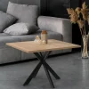 IDMarket Table basse carrée pied araignée 70 cm bois et noir* Tables Basses