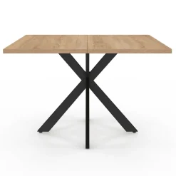 IDMarket Table basse carrée pied araignée 70 cm bois et noir* Tables Basses