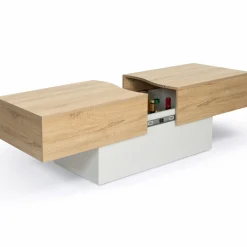 IDMarket Table basse design avec rangement mini bar intégré* Collection Contemporaine|Salon Complet