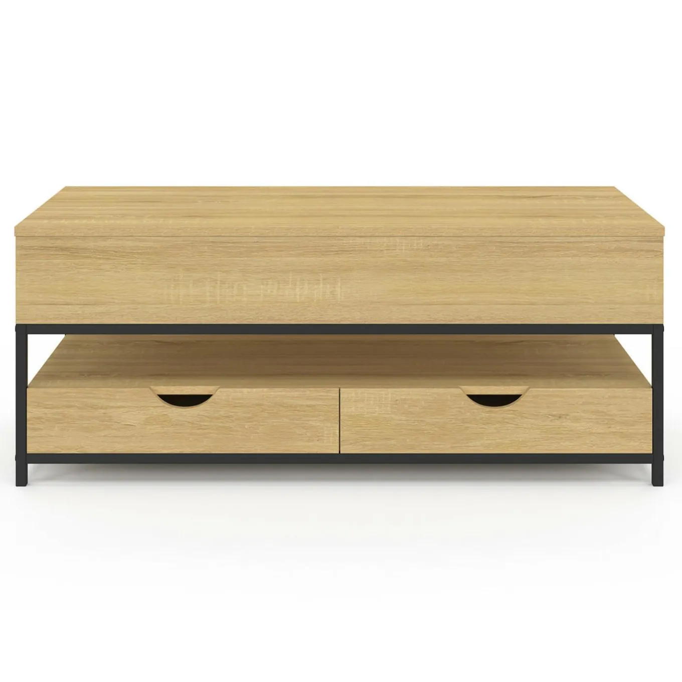 IDMarket Table basse industrielle rectangulaire plateau relevable* Tables Basses