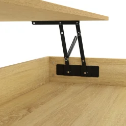 IDMarket Table basse industrielle plateau relevable avec étagère* Meubles Bas|Meubles En Bois