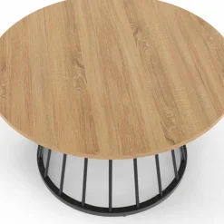 IDMarket Table basse industrielle ronde 70 cm bois et métal* Meubles Bas|Salon Complet