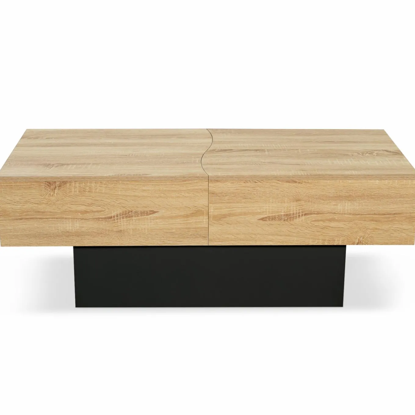 IDMarket Table basse moderne bicolore avec rangement mini bar intégré* Collection Contemporaine|Salon Complet