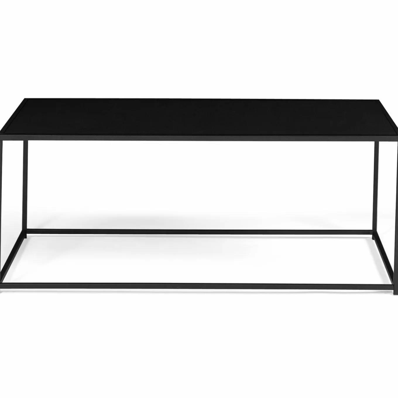IDMarket Table basse métal noir mat 113 cm* Meubles Noirs|Collection Métal