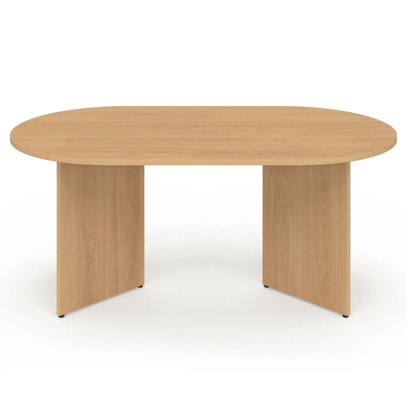 IDMarket Table basse ovale 110 cm bois effet hêtre* Meubles En Bois|Tables Basses
