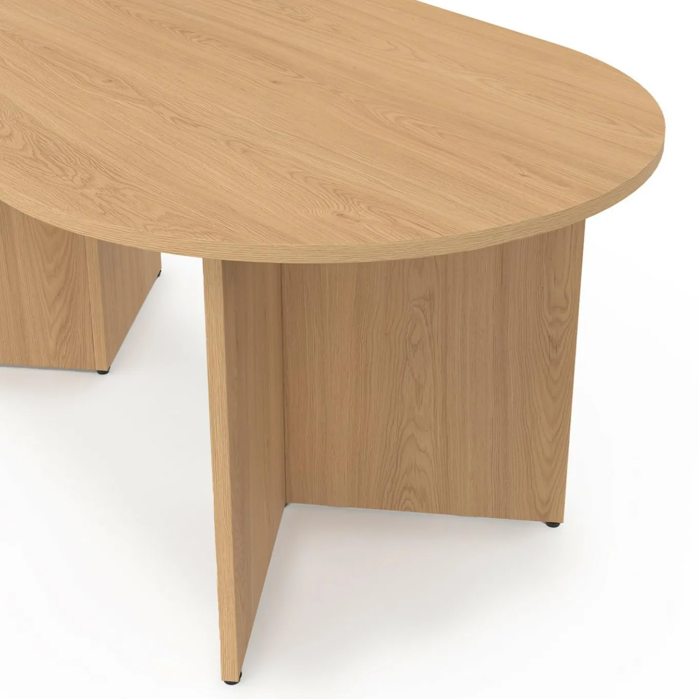 IDMarket Table basse ovale 110 cm bois effet hêtre* Meubles En Bois|Tables Basses
