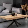 IDMarket Table basse pied araignée bois et noir* Collection Industrielle|Salon Complet