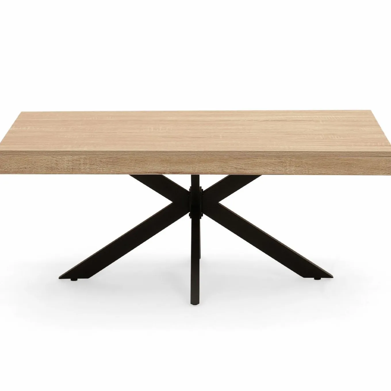 IDMarket Table basse pied araignée bois et noir* Collection Industrielle|Salon Complet