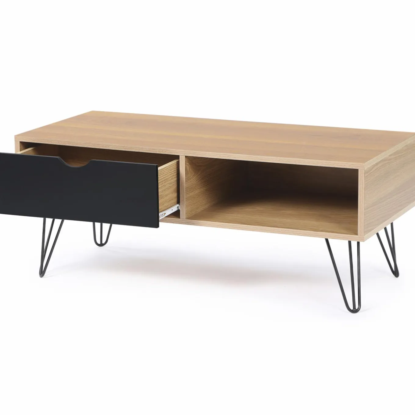 IDMarket Table basse pied épingle au look vintage* Meubles Tiroirs|Collection Vintage