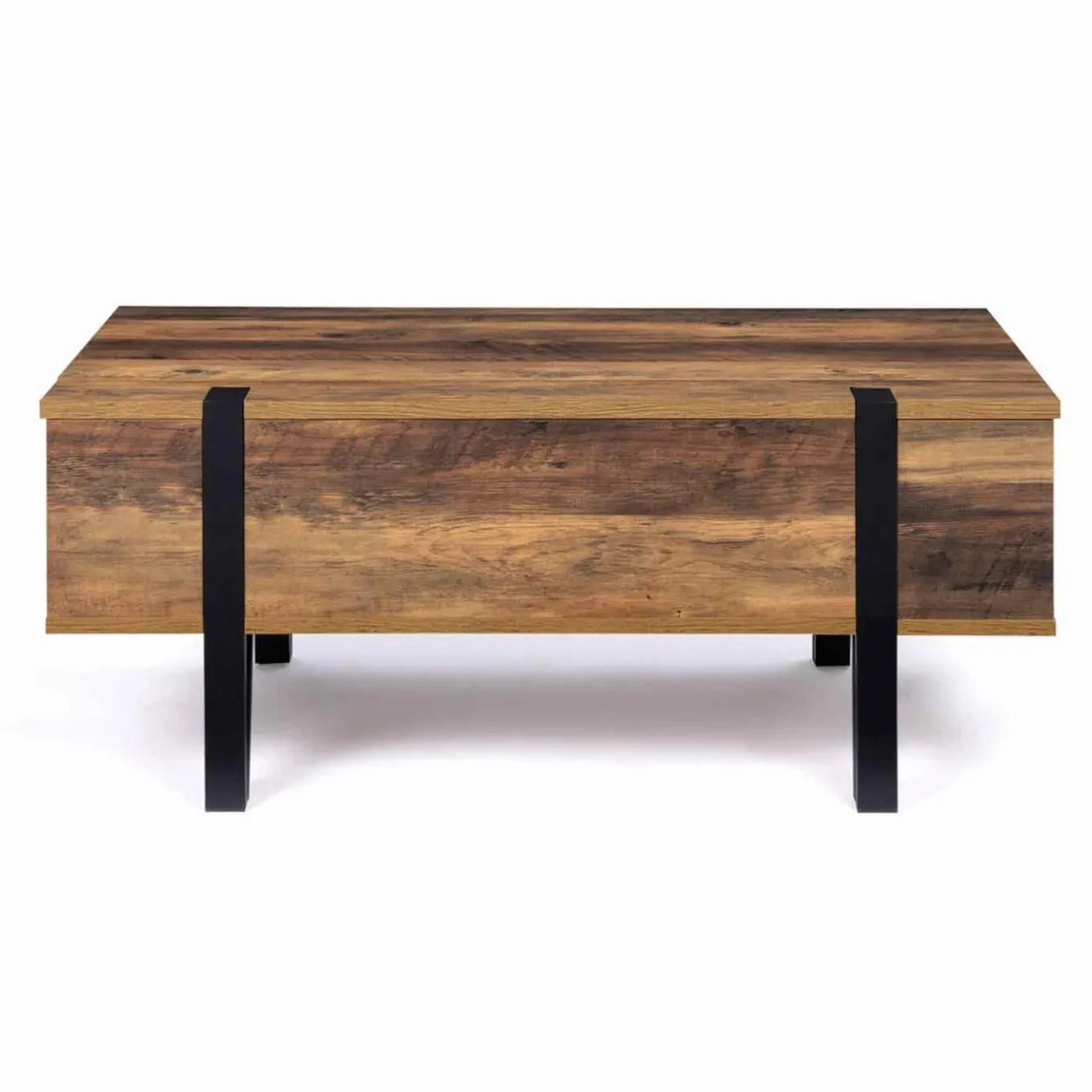 IDMarket Table basse plateau relevable bois foncé pied épingle* Meubles En Bois|Collection Vintage