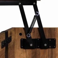 IDMarket Table basse plateau relevable bois foncé pied épingle* Meubles En Bois|Collection Vintage