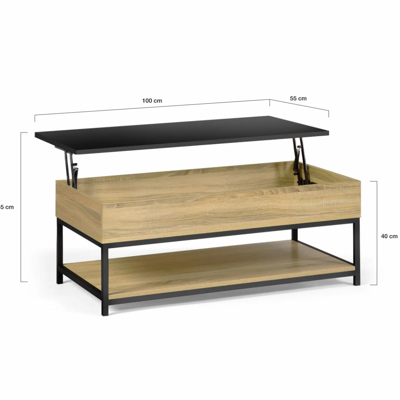 IDMarket Table basse rectangle design industriel* Tables Basses