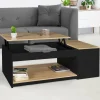 IDMarket Table basse relevable bois noir et façon hêtre* Meubles Bas|Collection Design