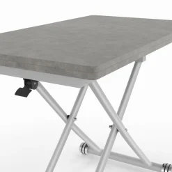 IDMarket Table basse relevable en table à manger moderne avec plateau effet béton* Collection Design|Collection Contemporaine