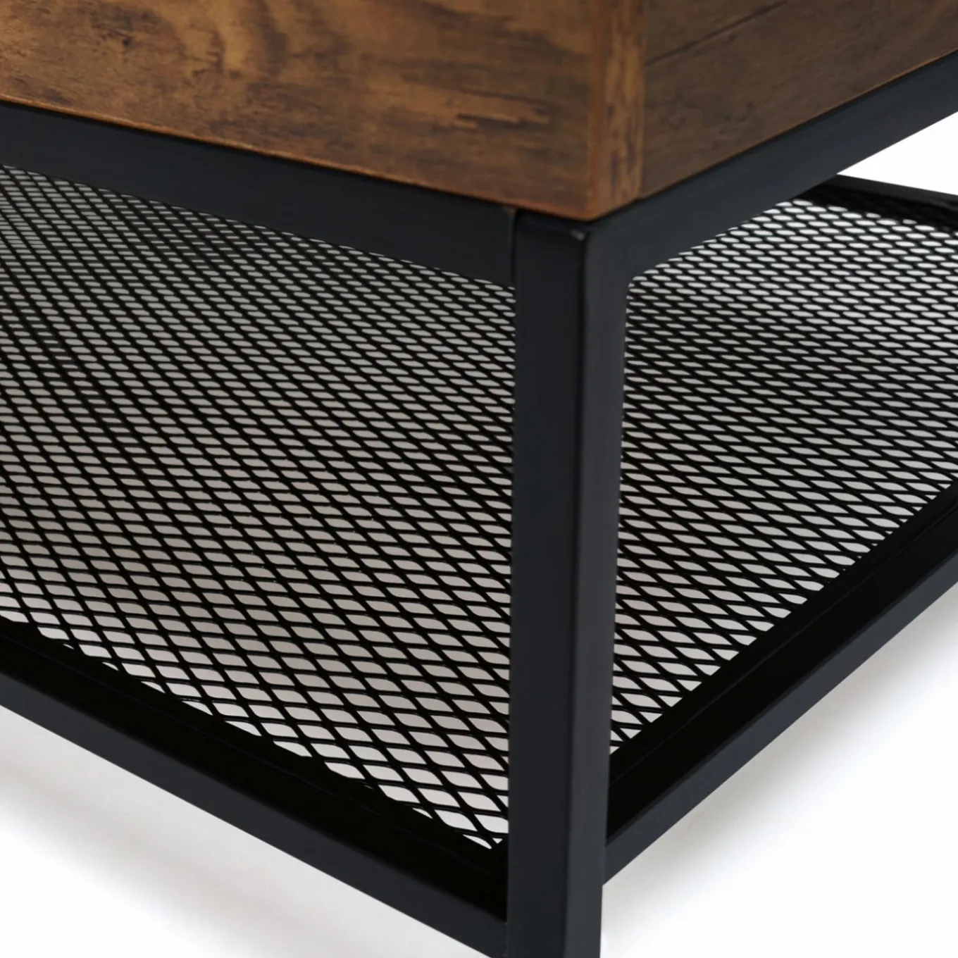 IDMarket Table basse relevable style industriel effet bois vieilli* Meubles Bas|Collection Industrielle