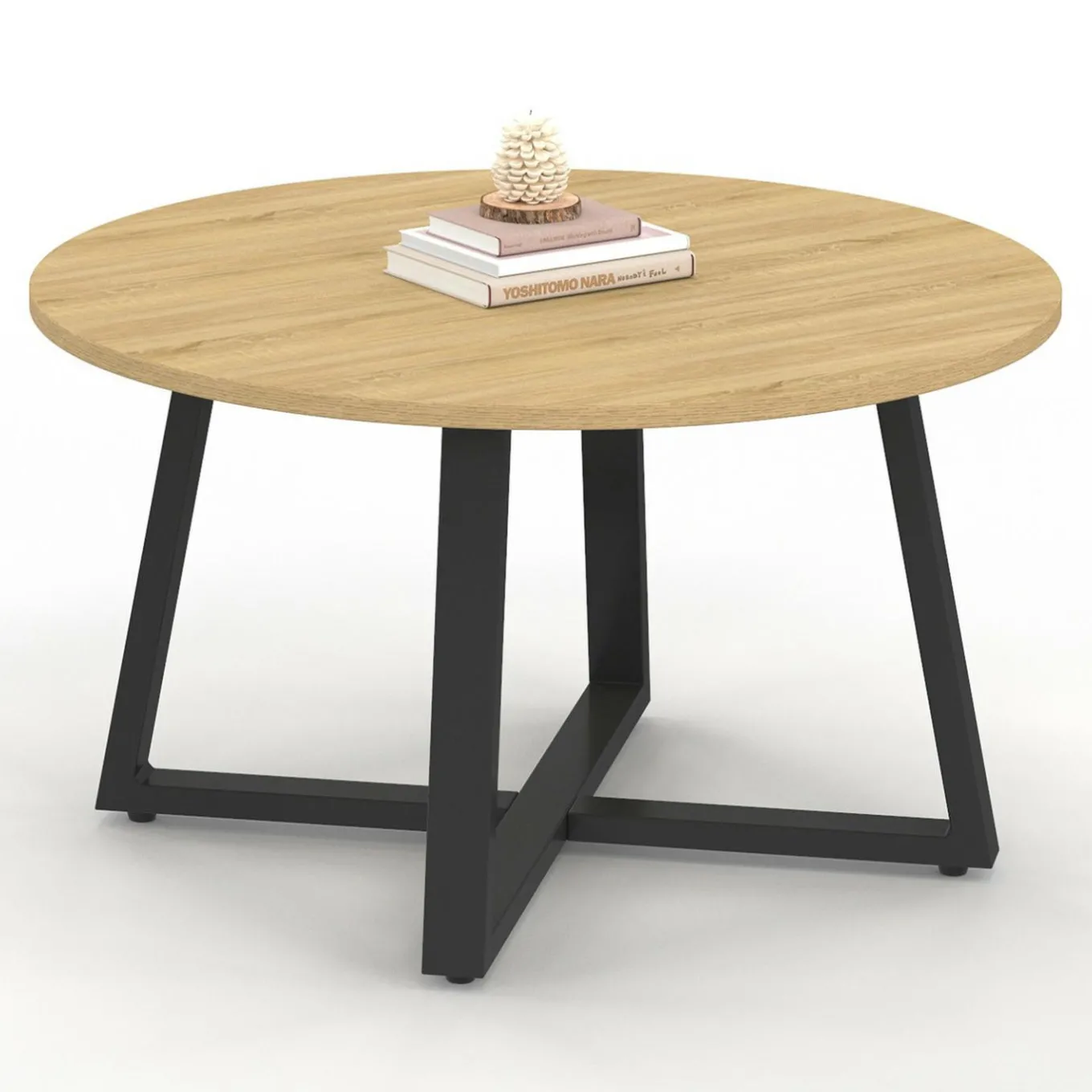 IDMarket Table basse ronde 70 cm* Tables Basses