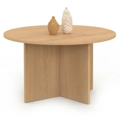 IDMarket Table basse ronde 70 cm bois façon hêtre* Meubles En Bois|Tables Basses