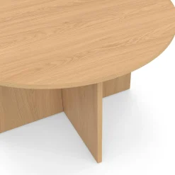IDMarket Table basse ronde 70 cm bois façon hêtre* Meubles En Bois|Tables Basses