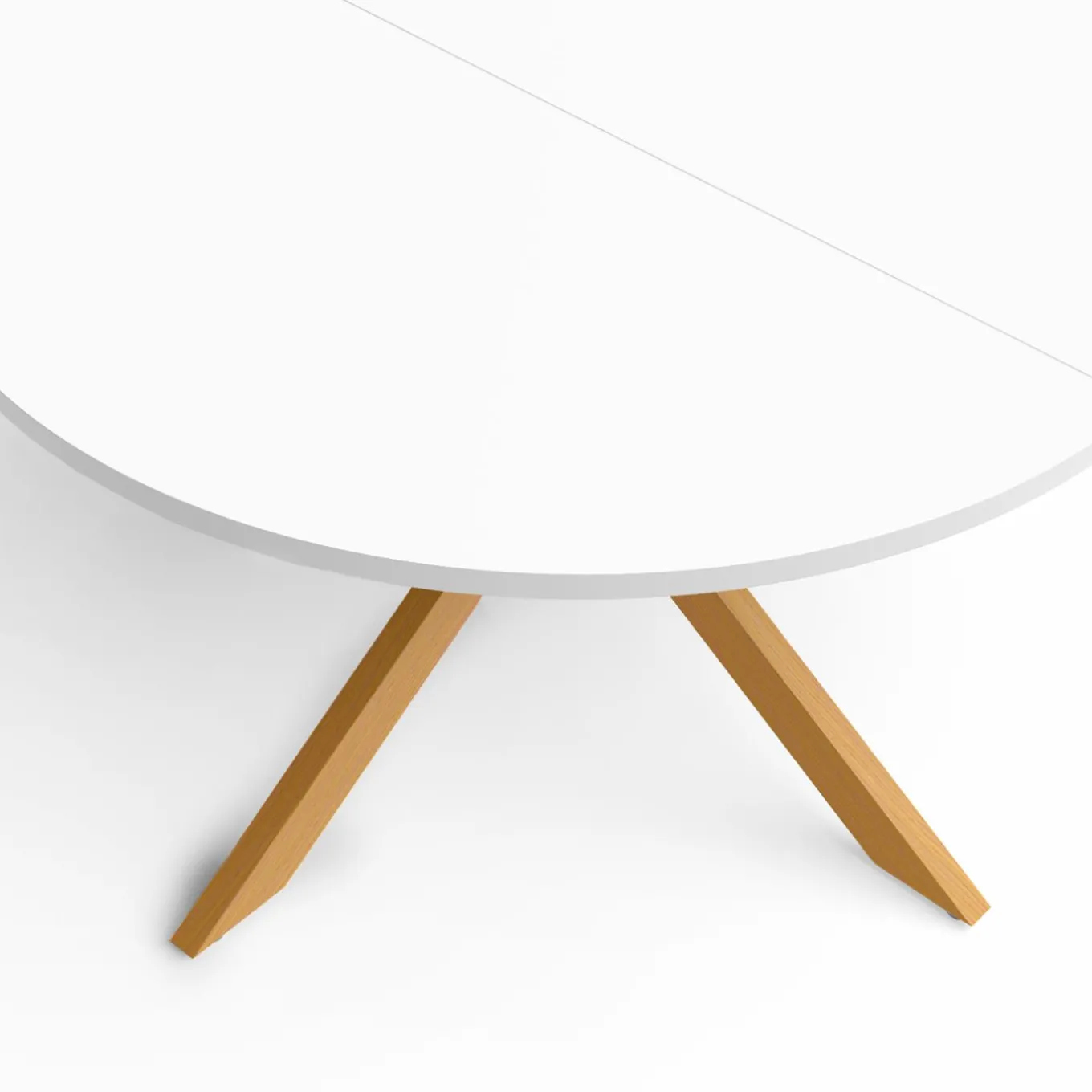 IDMarket Table basse ronde blanche et bois 70 cm pied araignée* Salon Complet|Tables Basses