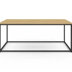 IDMarket Table basse style industriel bois et métal noir* Collection Industrielle|Salon Complet