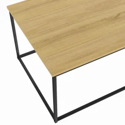 IDMarket Table basse style industriel bois et métal noir* Collection Industrielle|Salon Complet