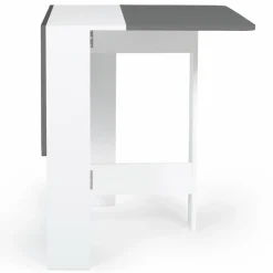 IDMarket Table console blanche et grise en bois* Meubles Blancs|Collection Contemporaine