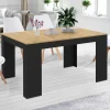 IDMarket Table console extensible noir et bois* Meubles En Bois|Petits Meubles