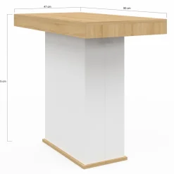 IDMarket Table console extensible bois et blanc* Consoles|Tables