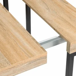 IDMarket Table console extensible TORONTO 14 personnes 300 cm design industriel* Meubles En Bois|Collection Industrielle