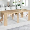 IDMarket Table console extensible imitation hêtre 10 personnes 235 cm* Meubles En Bois|Collection Design