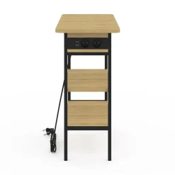 IDMarket Table de chevet / d'appoint design industriel avec multiprise* Tables Basses