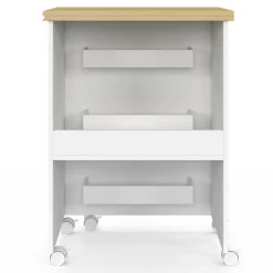 IDMarket Table de couture pliante à roulettes avec 4 étagères* Meubles En Bois|Collection Contemporaine