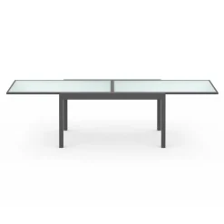 IDMarket Table de jardin extensible 12 places grise avec chaises* Salons De Jardin