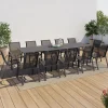 IDMarket Table de jardin extensible 12 places avec chaises* Salons De Jardin
