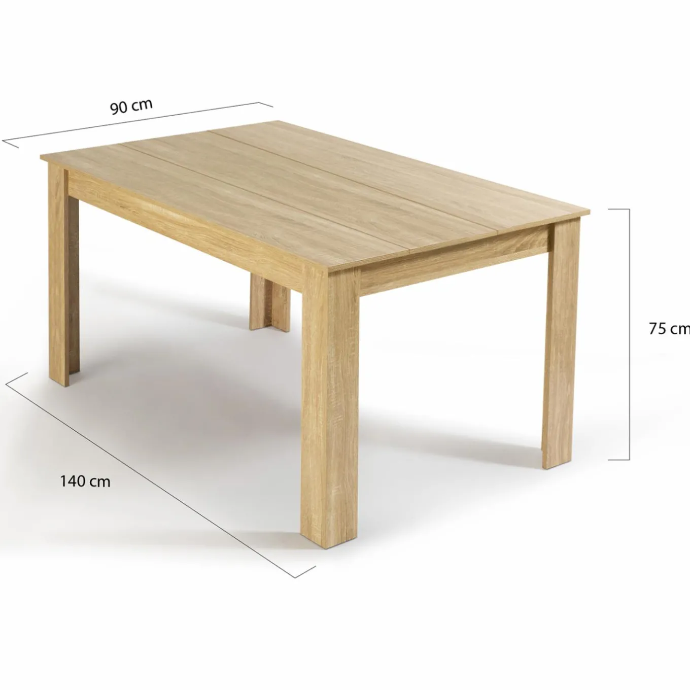 IDMarket Table de salle à manger en bois imitation hêtre 6 personnes* Meubles En Bois|Collection Contemporaine