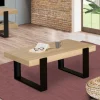 IDMarket Table de salon style industriel bois et noir* Collection Moderne|Salon Complet