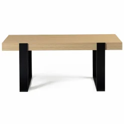IDMarket Table de salon style industriel bois et noir* Collection Moderne|Salon Complet