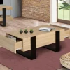 IDMarket Table de salon style industriel avec tiroirs* Meubles Tiroirs|Collection Moderne