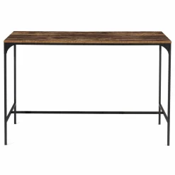 IDMarket Table haute avec 6 tabourets bois effet vieilli* Collection Vintage|Collection Industrielle