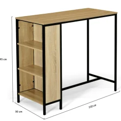 IDMarket Table haute avec tabourets pour 2 style industriel* Collection Industrielle|Mange Debout